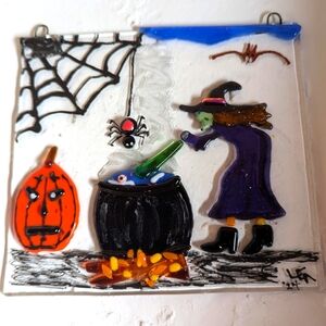 Halloween picture fused glass